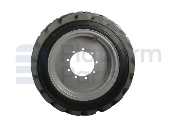 Non-marking tire + rim, foamed, RH