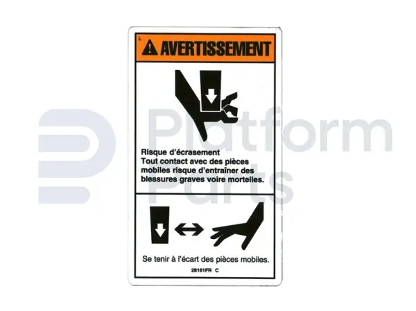 Decal, hand crushing, French
