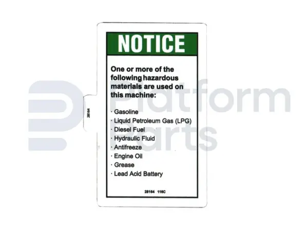 Decal, hazardous materials