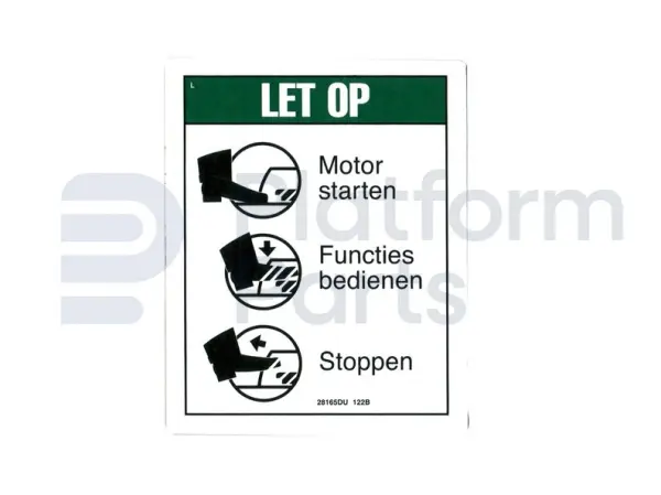 Decal, footswitch, Dutch