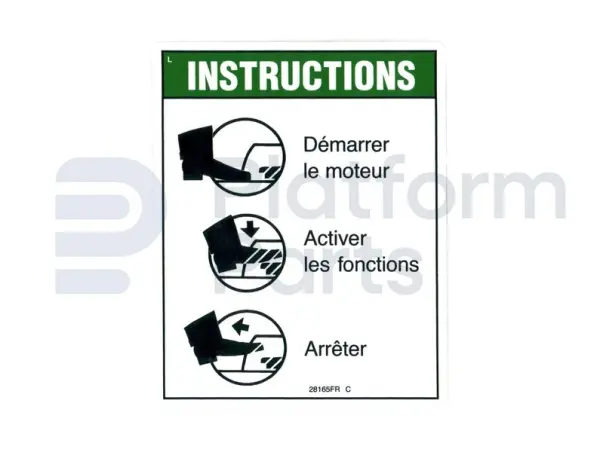 Decal, footswitch, French