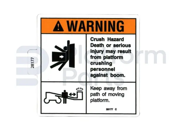 Decal, crushing hazard