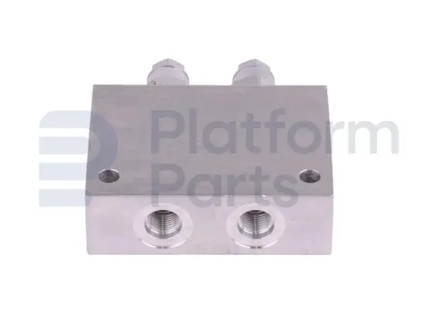 Hydraulic manifold, 2 valve, counterbalance