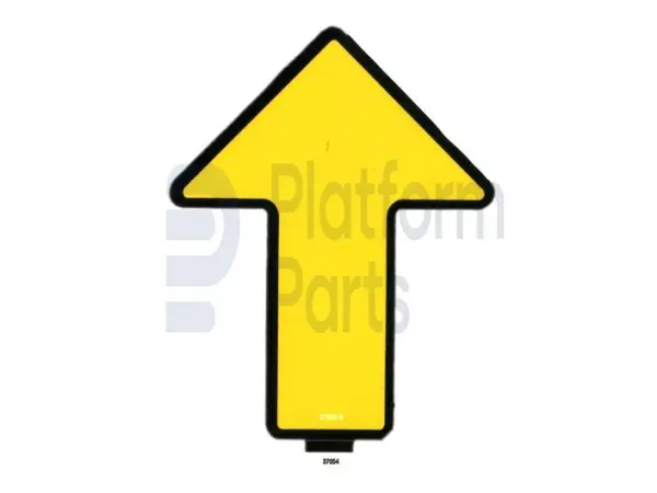 Decal, yellow arrow