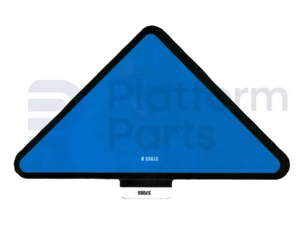 Decal, blue triangle