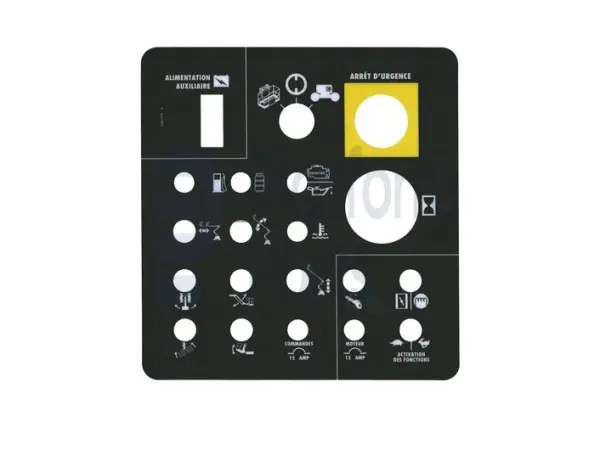 Pegatina, control debajo, Francés