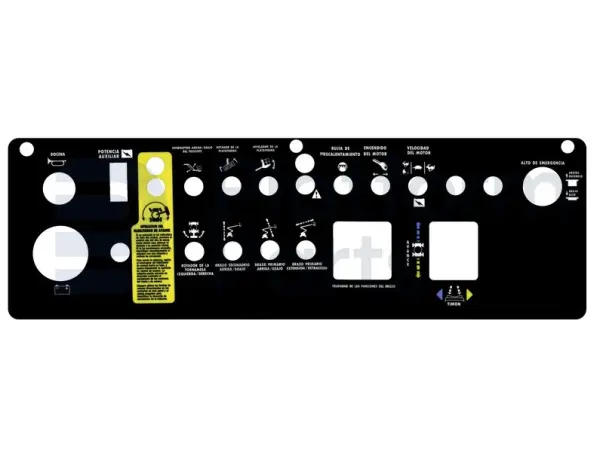 Decal, control, control box