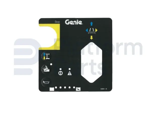 Pegatina, uso, caja de control