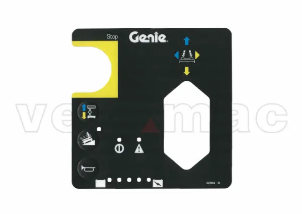 Pegatina, uso, caja de control