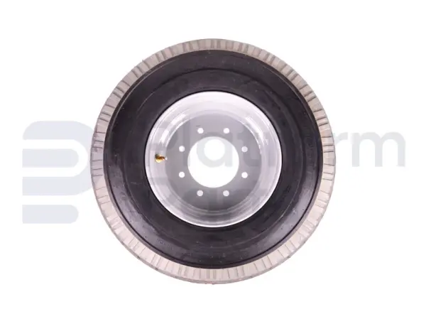 Non-marking tire + rim, foamed, 8*8