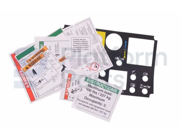 Pegatina kit, seguridad, plataforma Z34-