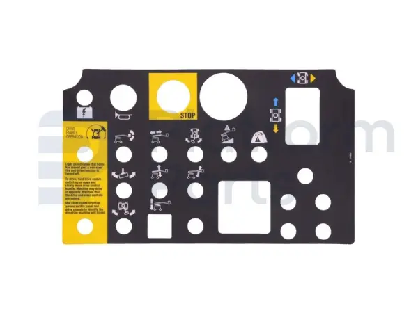 Pegatina, uso, caja de control