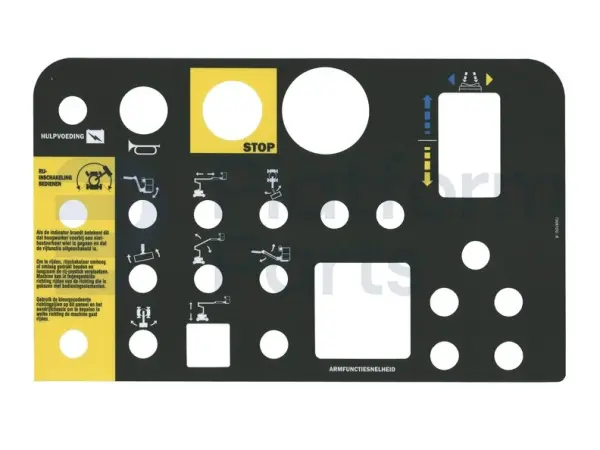 Decal, control, control box, Dutch