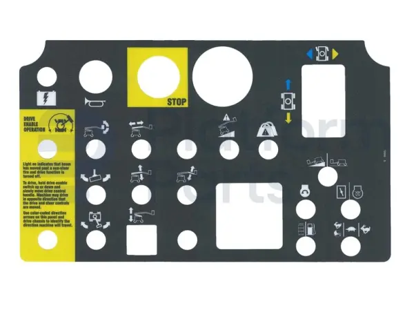 Pegatina, uso, caja de control