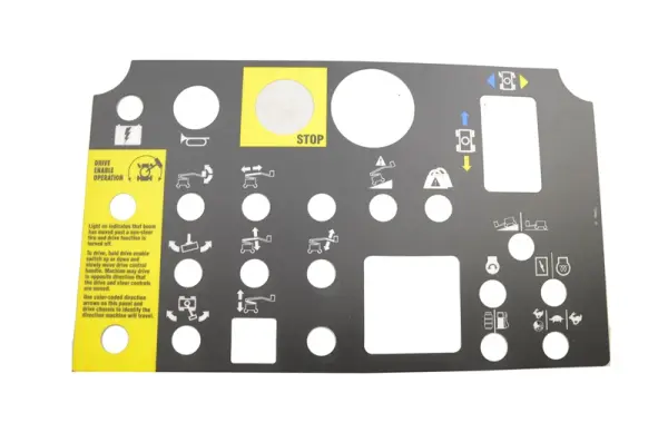 Pegatina, uso, caja de control