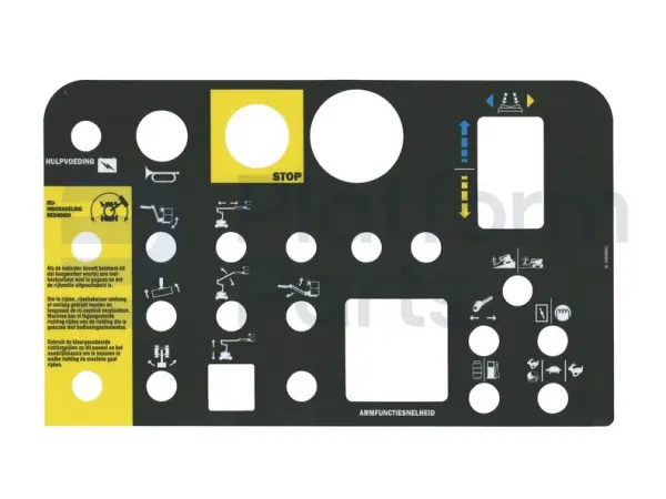 Pegatina, uso, caja de control, Holandés