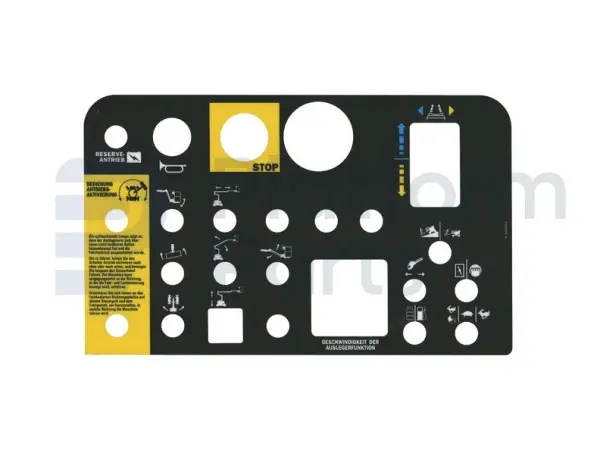 Decal, control, control box, German