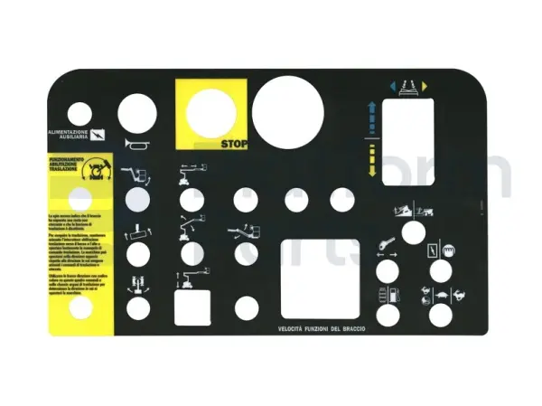 Decal, control, control box, Italian