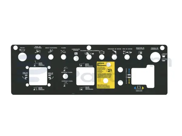 Decal, control, control box, Spanish