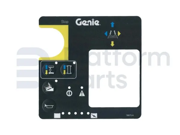 Pegatina, caja de control