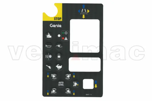 Decal, control, control box