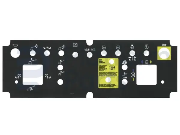 Decal, control, control box