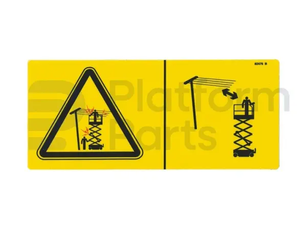 Decal, high voltage, scissor lift