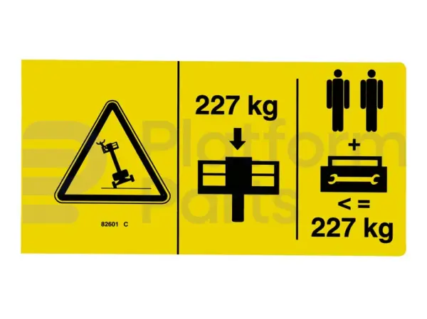 Pegatina, capacidad máxima 227kg