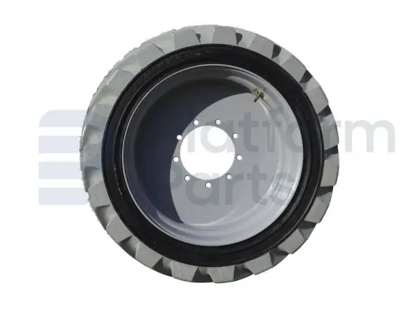 Non-marking tire + rim, foamed, LH