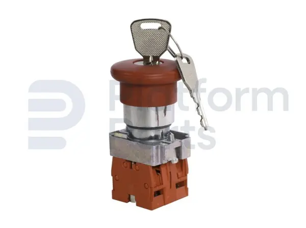 Emergency stop metal with key