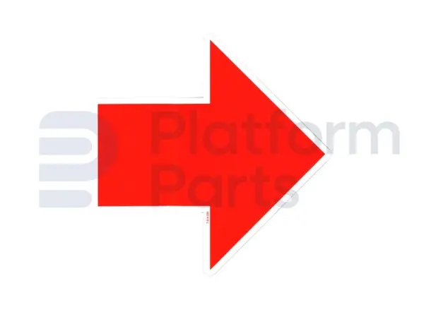 Sticker, rode pijl