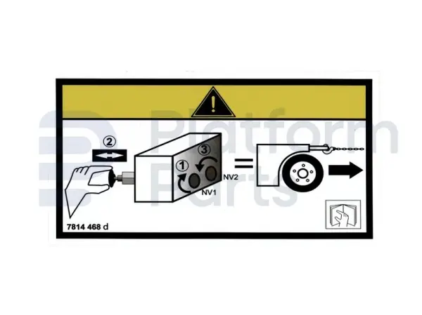 Decal, brake release