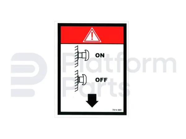 Decal, emergency stop