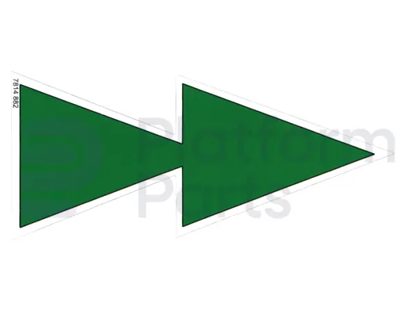 Decal, green arrow