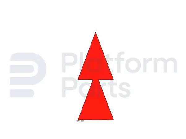 Pegatina, flecha roja