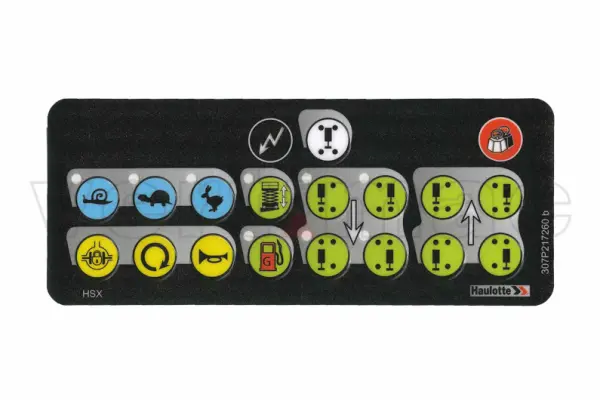 Decal, control, control box