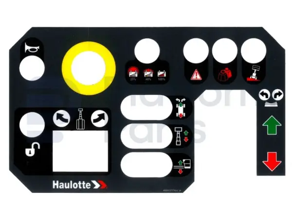 Decal, control, control box
