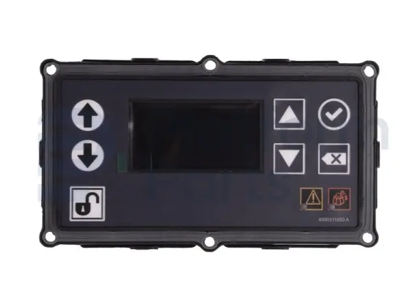 Electronic card, ground control, display