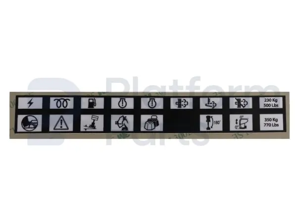 Decal, Haulotte, control box