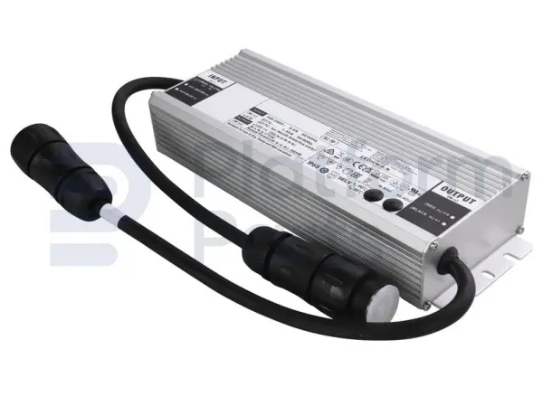 Adjustable electronic power supply 285W IP65 for 55-75 Ah batteries with Souriou connectors