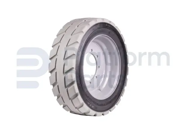Non-marking tire + rim, foamed