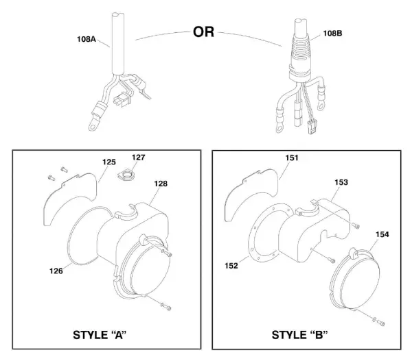 Drive motor, cable, A-style