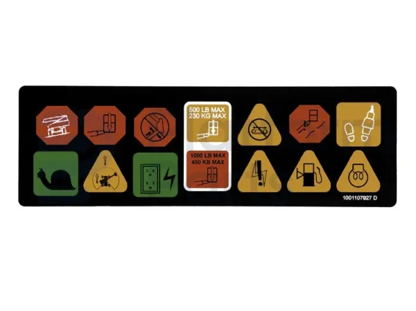 Decal, display, control box