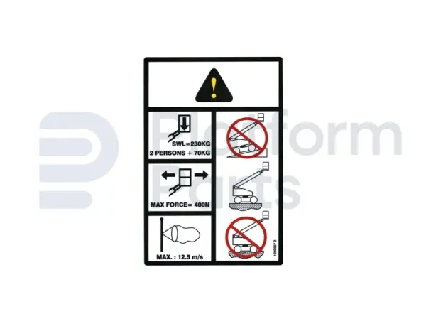 Decal, max capacity 230kg