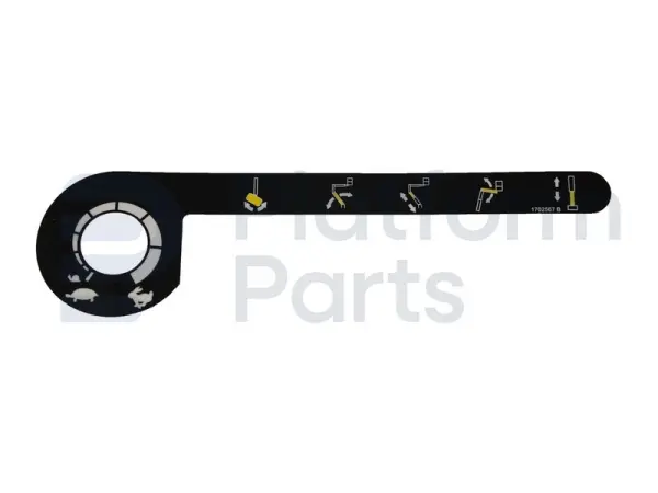 Decal, function-speed, control box
