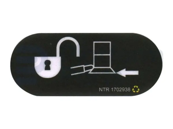 Sticker, soft touch override, control box