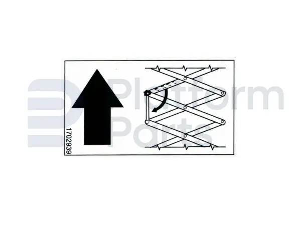 Decal, safety, scissor lift