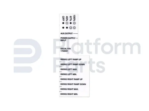 Pegatina, control card, swing