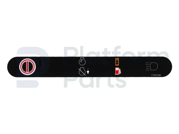 Decal, stop, control box
