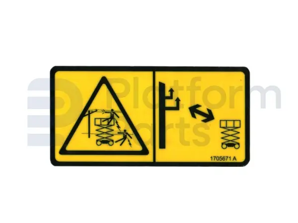 Decal, high voltage, scissor lift